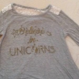 Long sleeved Believe In Unicorns shirt
